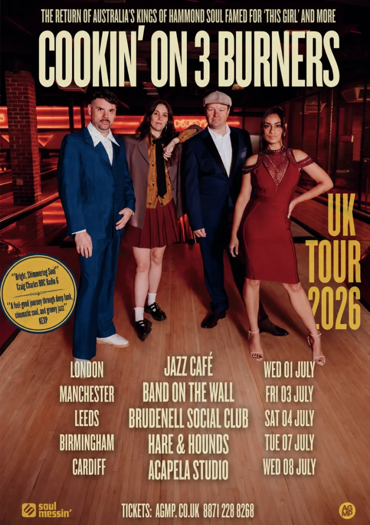 Hammond-driven Funk Soul Trio, Cookin' On 3 Burners, Tour UK 3 Hammond-driven Funk Soul Trio, Cookin' On 3 Burners, Tour UK 1